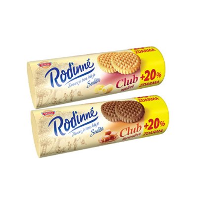 Rodinné sušenky Club máslové 140 g+20% zdarma